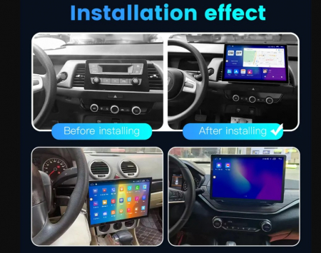 Navigatie Universala, 4GB RAM 32GB ROM, Android 13, Display 2K, QLED, 13", DSP, Carplay&Android Auto, Octacore, Youtube, Waze, WI-FI, USB DVR filmare trafic si camera 180 grade [4]