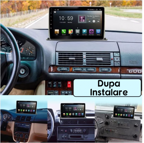 Navigatie Universala cu instalare pe bord, 4GB RAM 64GB ROM, Octacore, Android 14, Display QLED 9", DSP, Carplay&Android Auto, SIM 4G, Ventilator Activ [3]