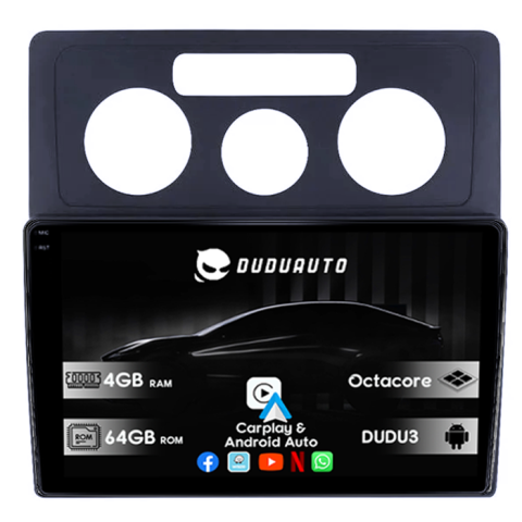Navigatii Dedicate - Navigatie VW Caddy 3 2004-2014 DUDU3, 4GB RAM 64GB ROM, Octacore, Platforma 8581, Android, Display QLED 9", DSP, Carplay&AndroidAuto