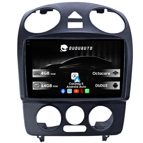 VW Beetle 1998 - 2011 - Navigatie dedicata Volkswagen Beetle 1998-2011 DUDU3, 4GB RAM 64GB ROM, Octacore, Platforma 8581, Android, Display QLED 9", DSP, Carplay&AndroidAuto
