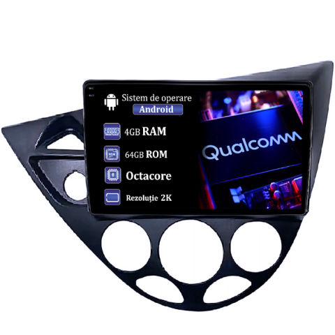 Focus 1999-2005 - Navigatii dedicatadedicate Focus 1999-2005, 4GB RAM 64GB ROM, Procesor Qualcomm Octacore, Android 14, Rezolutie 2K, Display QLED 9", DSP, Carplay&Android Auto, SIM 4G