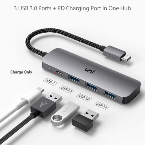 Diverse - Port USB 4 in 1 cu 3 porturi USB