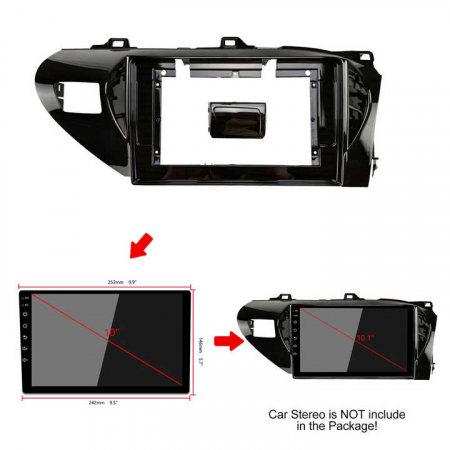 Rama adaptoare compatibil cu Toyota Hilux 2016 de 10.2 inch [3]