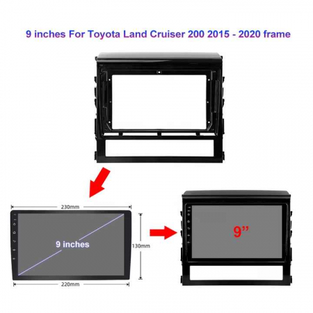 Rama adaptoare compatibil cu Toyota Land cruiser 2016 de 9 inch [1]