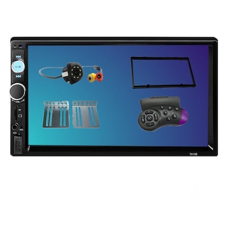 Navigatie MirrorLink mp5 player auto 7010B, Rama 2Din, Suporti prindere,camera marsarier 8 led night-vision, adaptor comenzi volan, Bluetooth, Divix , AVI , USB , SD Card , AUX [0]