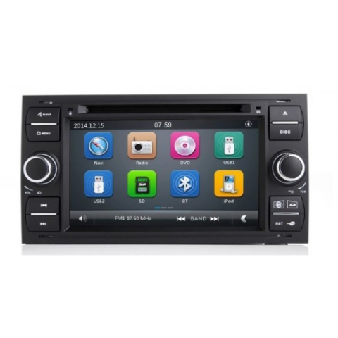 Navigatii Dedicate - (Resigilata) Navigatie dedicata Ford Focus 2 cu dvd, 1GB RAM 16GB ROM cu Radio GPS Dual Zone, display HD 7" Touchscreen, Wi-FI, Bluetooth, Mirrorlink, USB, Waze