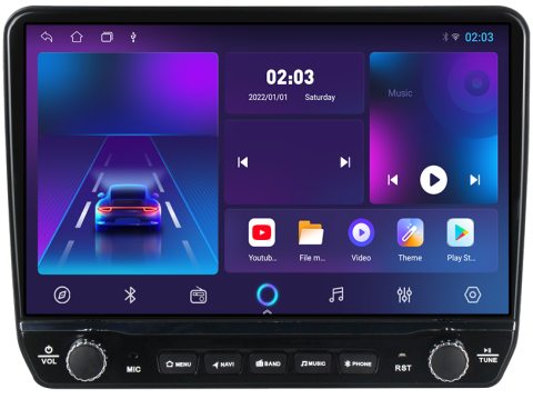 Navigatie GPS NAVI-IT Universala Tesla cu butoane rotative model 2024, 8GB RAM 128GB ROM, Platforma TS18, Procesor Octacore, Android 14, Display QLED 10", Carplay&Android Auto, Ventilator Activ [4]