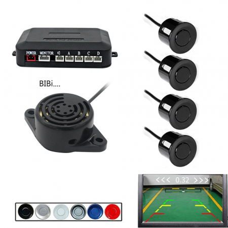 Set 4 senzori parcare plus camera marsarier cu afisaj de la 0-1,8 metri vizual si acustic dedicat pentru navigatii android si windows, Brand Navi-it [3]