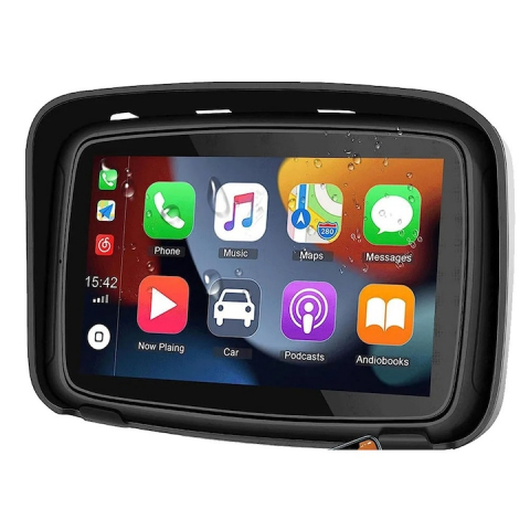 Sistem de navigatie pentru motocicleta - Sistem de navigatie GPS pentru Motocicleta, Ecran Tactil 5 inch, Impermeabil IPX7, Dual Bluetooth, TF/USB, WIFI