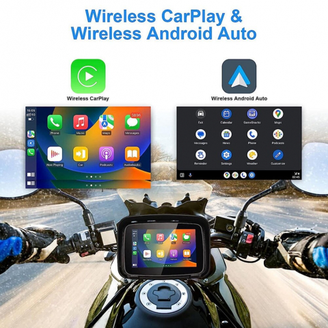 Sistem de navigatie GPS pentru Motocicleta, Ecran Tactil 5 inch, Impermeabil IPX7, Dual Bluetooth, TF/USB, WIFI [1]