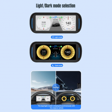 Navigatie Dashboard Headup Display pentru Tesla, 6.86", 480x1280 [2]