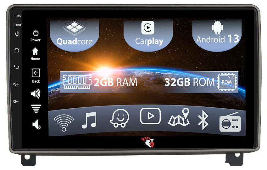 Ecran tactile QLED GPS Carplay et Android 13.0 Peugeot 407