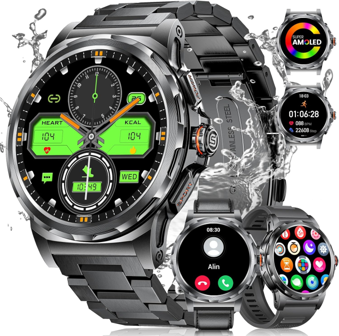 Smartwatch 1,43 inch Bluetooth cu asistent vocal rezistenta 5ATM compatibil Android si iOS [1]