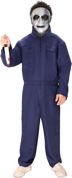 Costum Halloween Adulți – Salopetă Unisex cu Fermoar și 6 Buzunare pentru Cosplay și Carnaval [2]