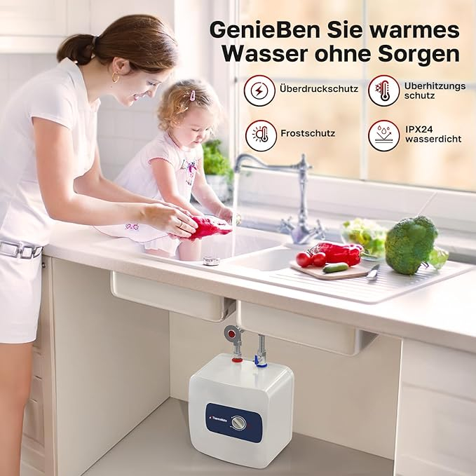 Boiler Electric ThermoMate ES15DE 15L 2000W 230V Sub Chiuvetă Rezervor Presurizat Clasa A [7]