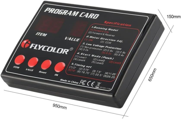 Placă Programare FLYCOLOR pentru ESC Brushless 50A-150A Bărci RC și Navomodele RC [2]