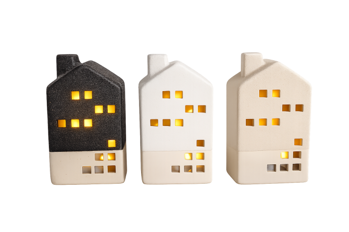 Palet Decorațiuni de Crăciun cu Căsuțe Ceramice și Iluminare LED – Sat Miniatural [6]