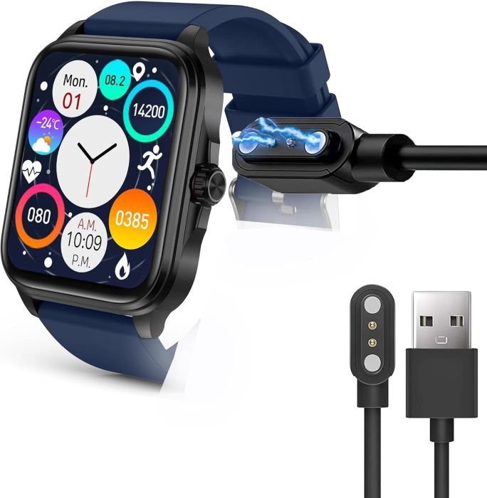 Ceas Inteligent Sport AMOLED 1.91 inch Bleumarin Android iOS [2]