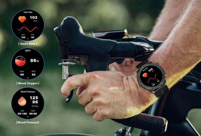 Smartwatch 1.43” AMOLED – Ceas inteligent pentru bărbați și femei cu apeluri Bluetooth, monitorizare sănătate și peste 100 moduri sport [3]