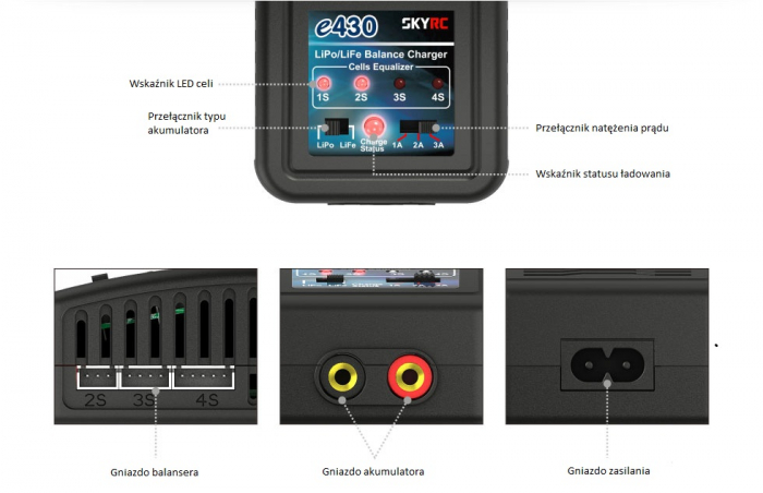Încărcător Universal SkyRC E430 pentru Acumulatori LiPO 2-4S – Încărcare Rapidă și Sigură [2]