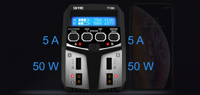 Încărcător SkyRC T100 2 x 50W [3]