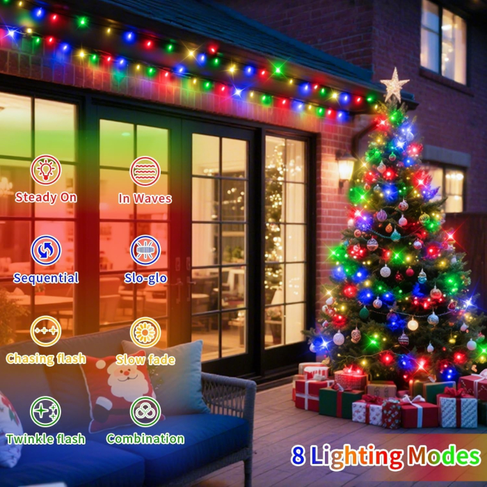 Instalație Crăciun 1000 LED Multicolor 120m cu Telecomandă și Timer [3]