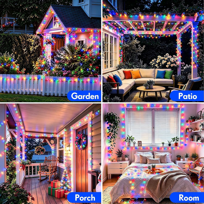 Instalație Crăciun 1000 LED Multicolor 120m cu Telecomandă și Timer [8]