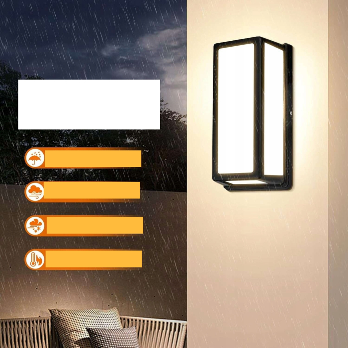 Lampă de exterior Highsam cu senzor de mișcare IP65 LED 24W [3]