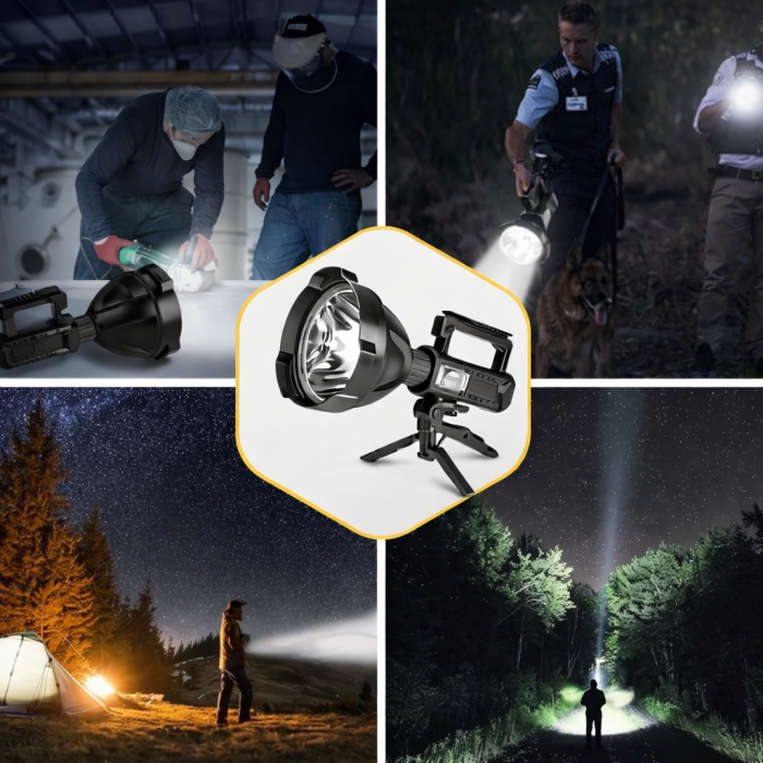 Lanterna profesionala led 50w 3000 lumeni, powerbank, trepied [3]