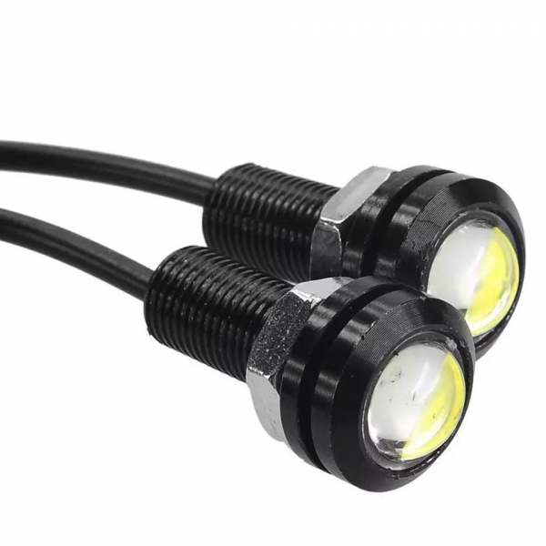 Set Leduri 18mm ideale far navomodel - eagle eye -lumina alba - auto - moto - luminare numar auto - 3w [2]