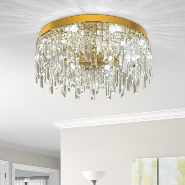 Lustră LED Cristal VETRULUS 40W Auriu cu 3 Temperaturi de Culoare Ø50 cm [4]