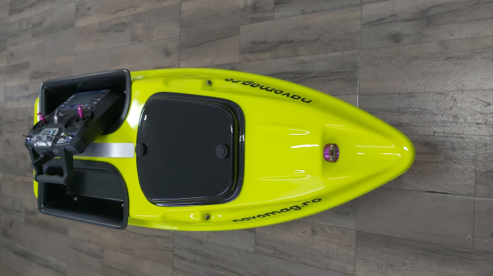 Navomodel de Viteză Brushless cu Sonar LUCKY FF918C și Acumulator 4S - Galben Fluo [10]