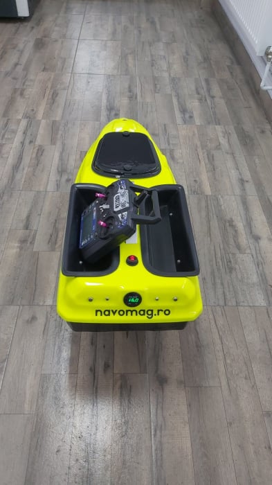 Navomodel de Viteză Brushless cu Sonar LUCKY FF918C și Acumulator 4S - Galben Fluo [8]