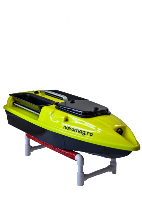 Navomodel de Viteză Brushless cu Sonar LUCKY FF918C și Acumulator 4S - Galben Fluo [3]