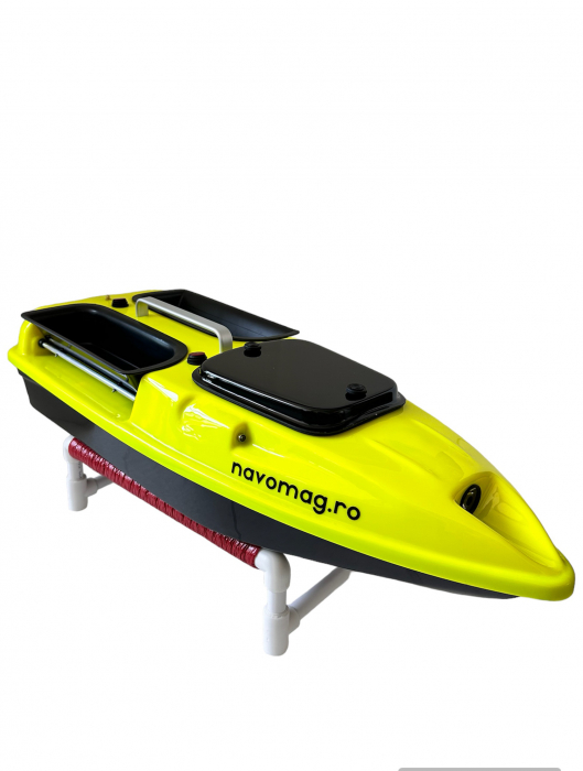 Navomodel de Viteză Brushless cu Sonar LUCKY FF918C și Acumulator 4S - Galben Fluo [2]