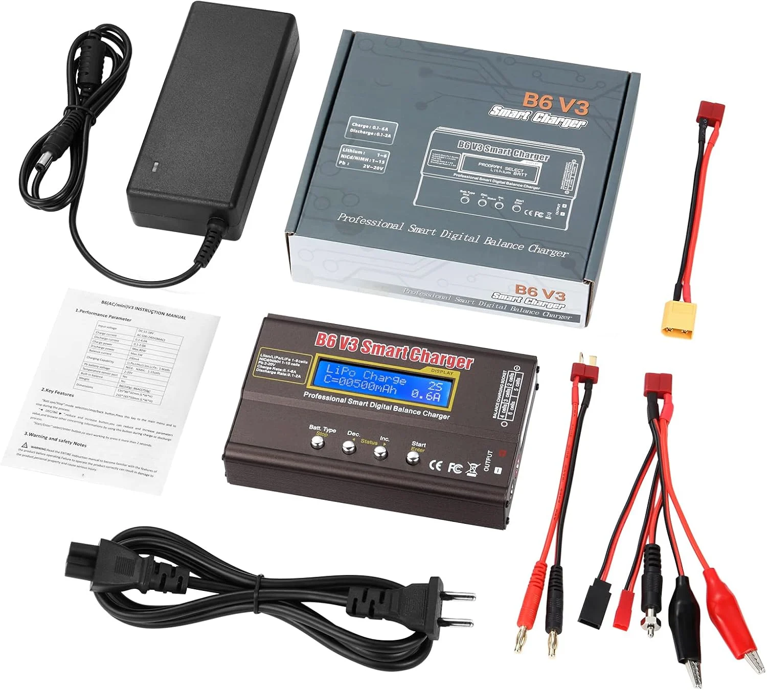 Pachet Acumulator Li-Ion 4S 16000mAh 14.8V cu Încărcător IMAX B6 V3 și Alimentator 220V [2]