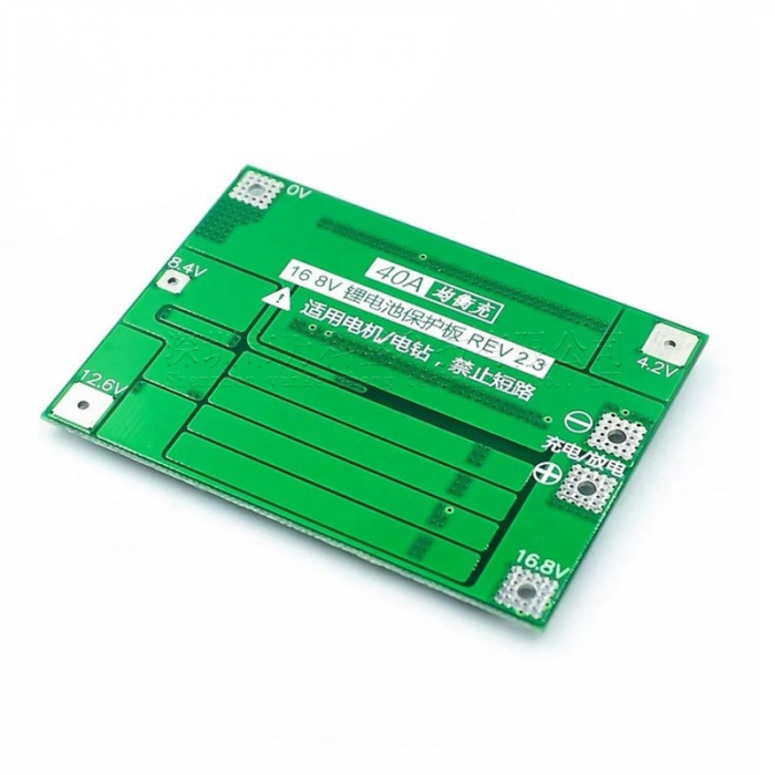 Placă Protecție Acumulator Litiu-Ion 16.8V BMS 4S 40A cu Balansare - Siguranță și Eficiență [4]