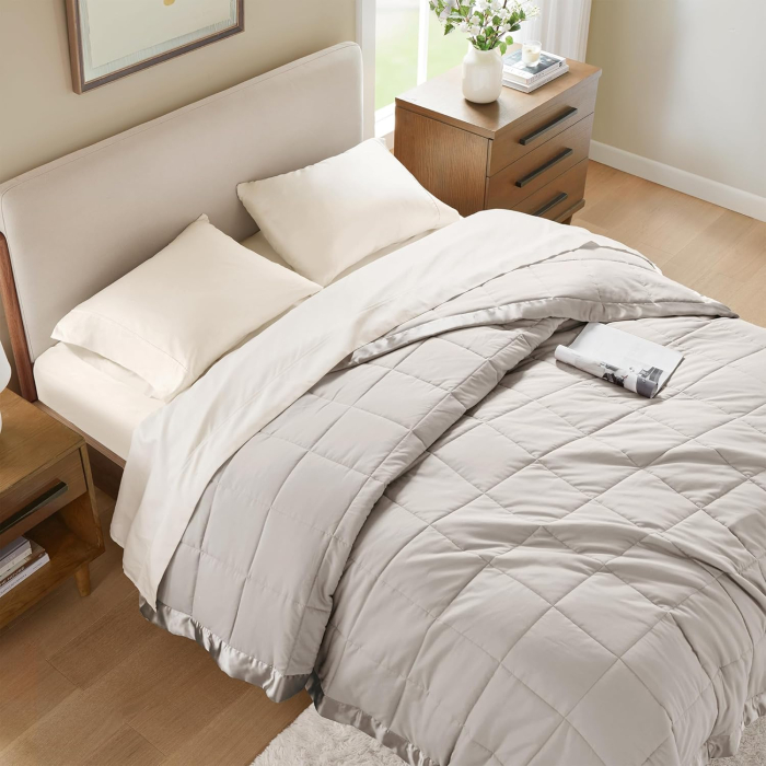 Plapumă King  228 × 228 cm Microfibră Premium – Culoare Nisip [6]
