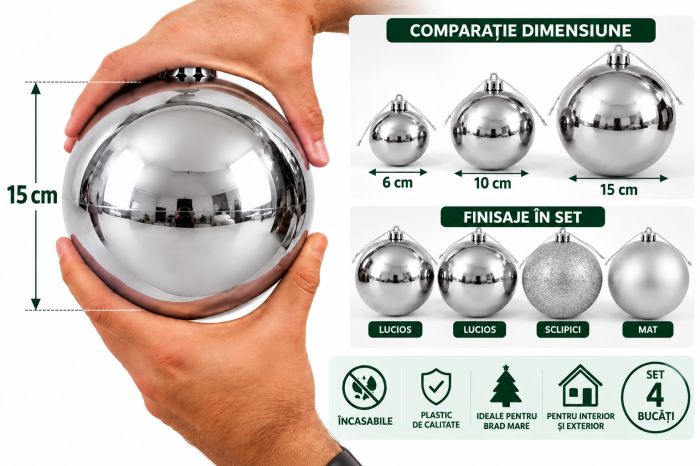 Da, aceasta este bună pentru descrierea trimisă în feed-uri. Aș păstra-o exact așa: este clară, conține culoarea, dimensiunea, cantitatea, finisajele, materialul și utilizările principale. [3]
