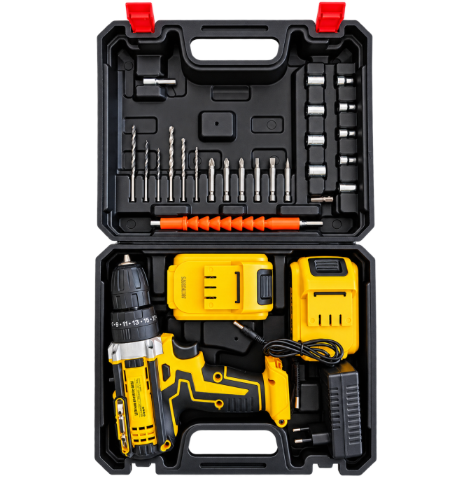 Set Bormașină cu Percuție 36V 5Ah 2 Baterii Li-Ion 62Nm 30 Accesorii [2]