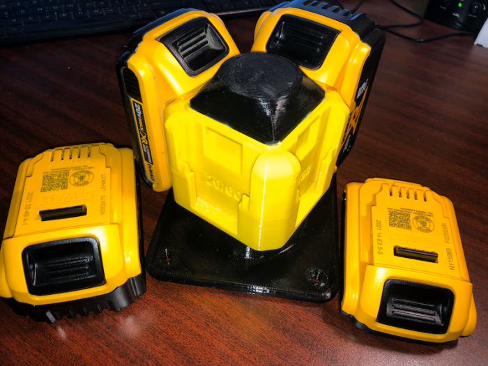 Suport Rotativ pentru Acumulatori DeWalt 20V MAX – Organizator pentru Atelier și Garaj [4]