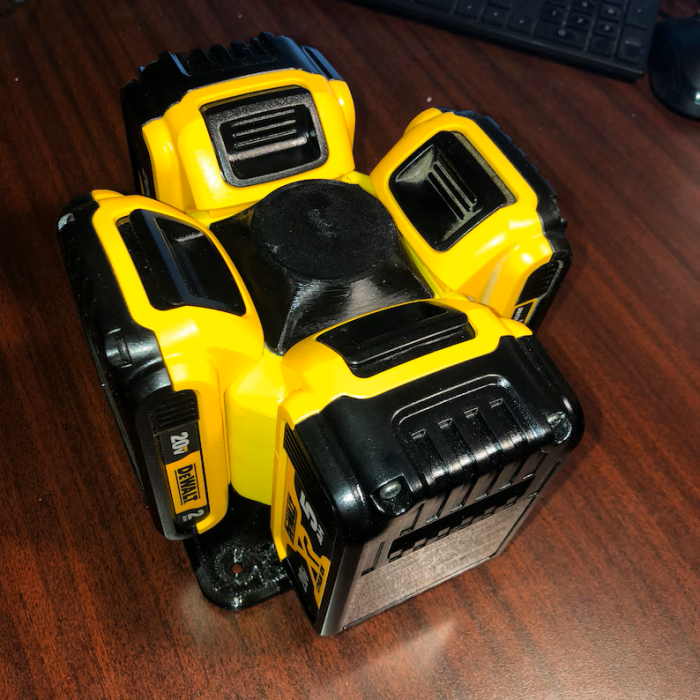 Suport Rotativ pentru Acumulatori DeWalt 20V MAX – Organizator pentru Atelier și Garaj [3]
