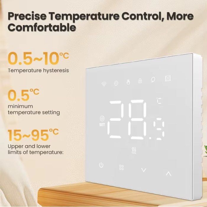 Termostat Inteligent Avatto WT410 Wi-Fi pentru Boiler și Centrală – Negru [3]