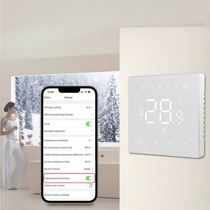 Termostat Inteligent Avatto WT410 Wi-Fi pentru Boiler și Centrală – Negru [6]