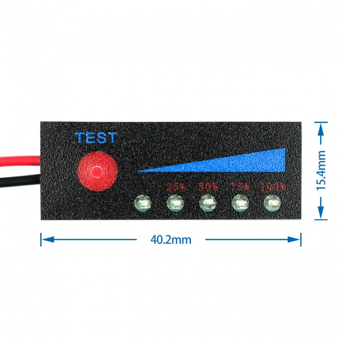 Tester Acumulator Litiu 4S – Indicator LED 12V-16.8V, Consum Redus, Compatibil Li-ion și Plumb-Acid [2]