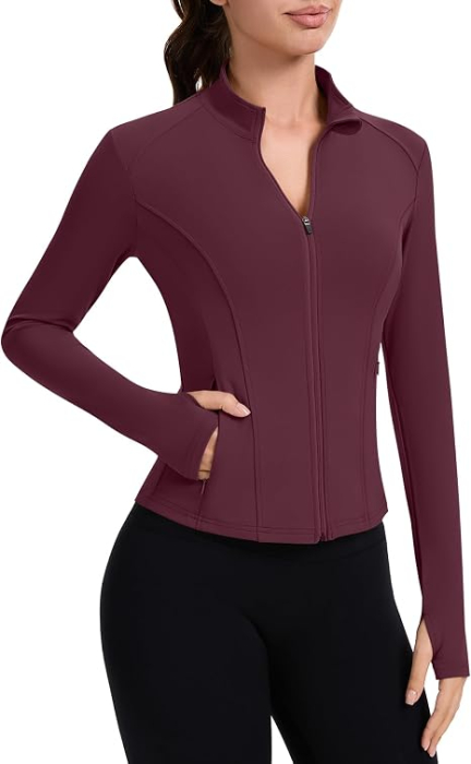 Top Sport Damă IECCP Mov cu Mânecă Lungă, Fermoar și Găuri pentru Degete Slim Fit [3]