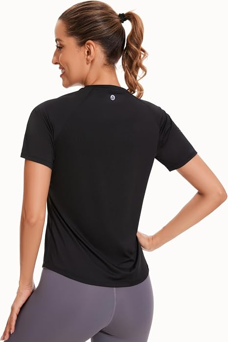 Tricou Sport Damă cu Mânecă Scurtă și Guler în V – Material Respirabil, Uscare Rapidă [2]