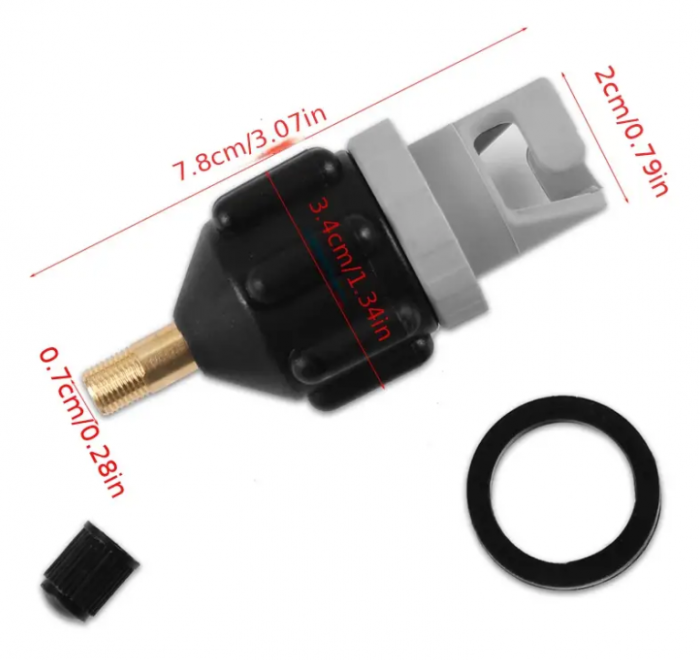 Valva Adaptor Compresor Placa Stand Up Pentru umflare cu pompa normala sau compresor [3]