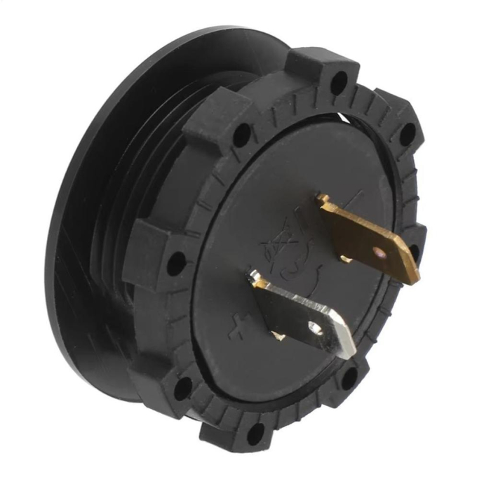 Voltmetru Digital Rotund 5-35V – Afișaj LED Verde, Rezistent la Apă, Ideal pentru Navomodele și Motociclete [6]