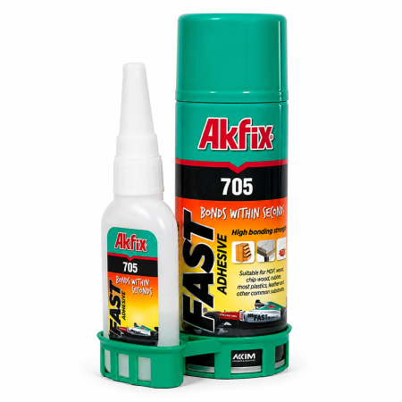 Adezivi - Adeziv Cianoacrilat Akfix 705 cu Activator Spray 100ml + 25g Lipire Rapidă Universală